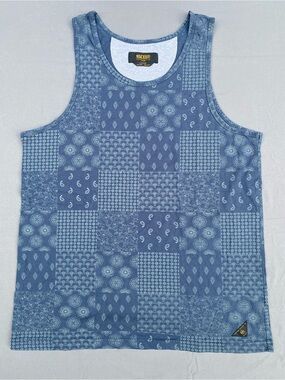 10.Deep Blue Patchwork Paisley Tank
